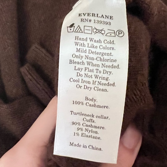 Everlane CASHMERE turtleneck XXS - heathered Java - Picture 8 of 8